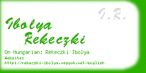ibolya rekeczki business card